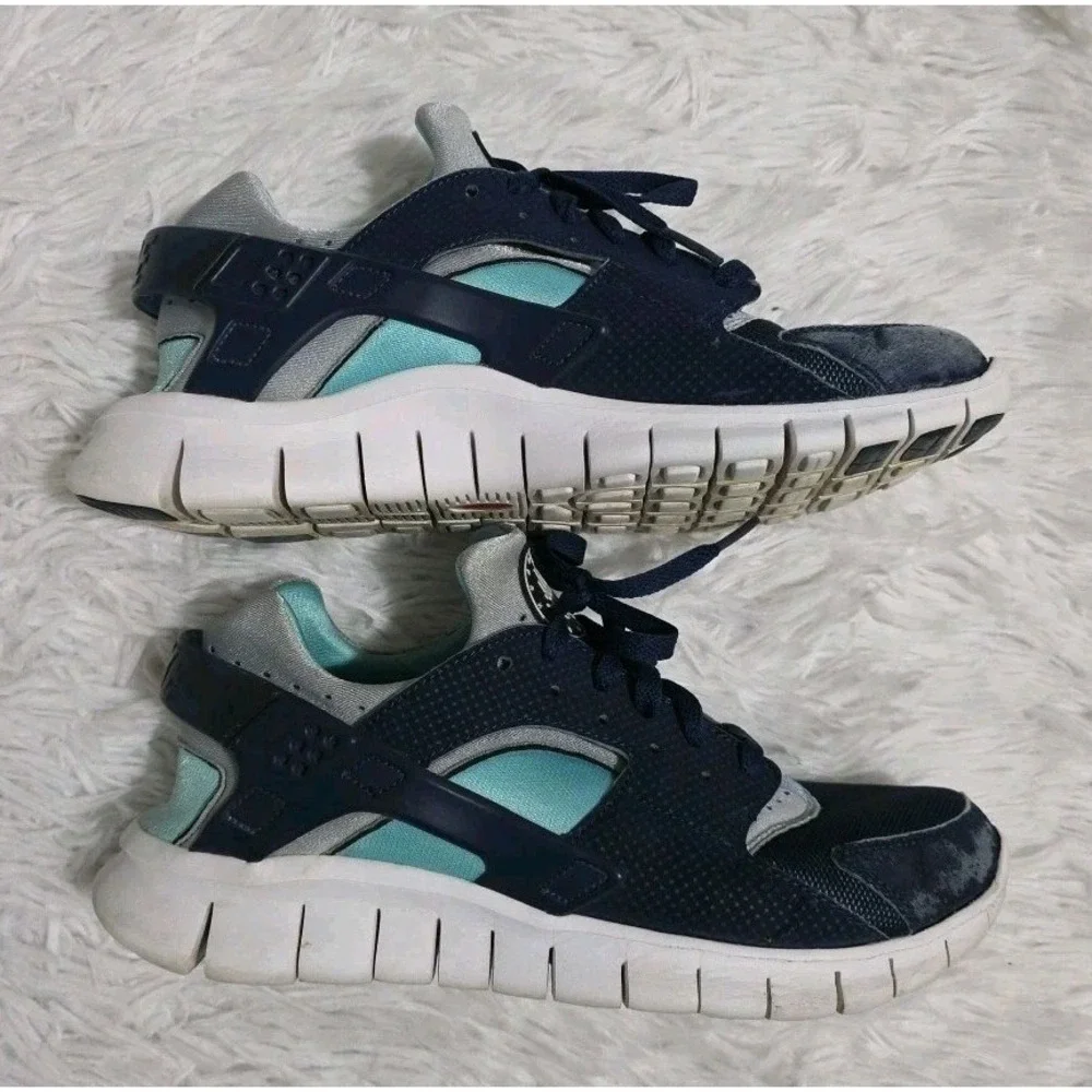 Nike Air Huarache Blue Force Diffused Blue Teal‎ Men size 8 Basketball Gym Work
